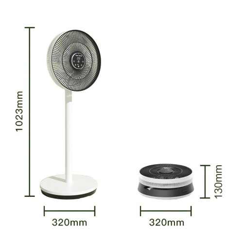 Portable 12″ Slim Pedestal Fan – Powerful Cooling, Versatile Mechanic Design