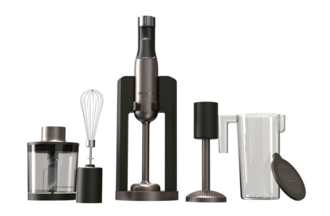 1000W Hand Blender: 6-Speed LCD, Ergonomic Grip, Dishwasher-Safe Parts