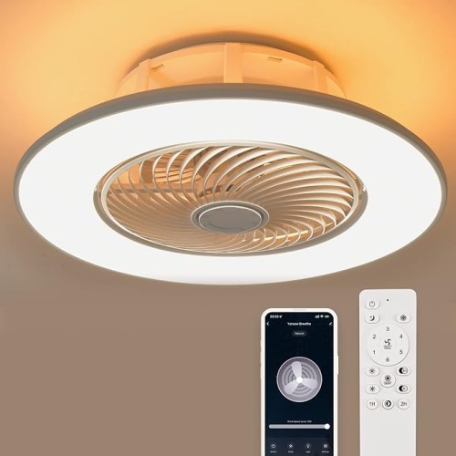 Ceiling Fans w/Lights Remote Control Dimmable LED 6 Speeds